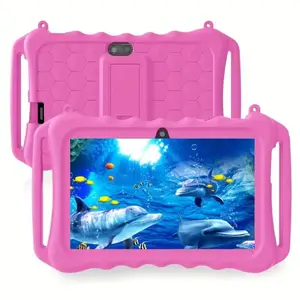 7-Inch Kids Tablet, Android Os, 1gb+16GB RAM, Dual Cameras, WiFi & Bluetooth-compatible, Shockproof Case, Perfect Gift for Ages 3+, Holiday Present