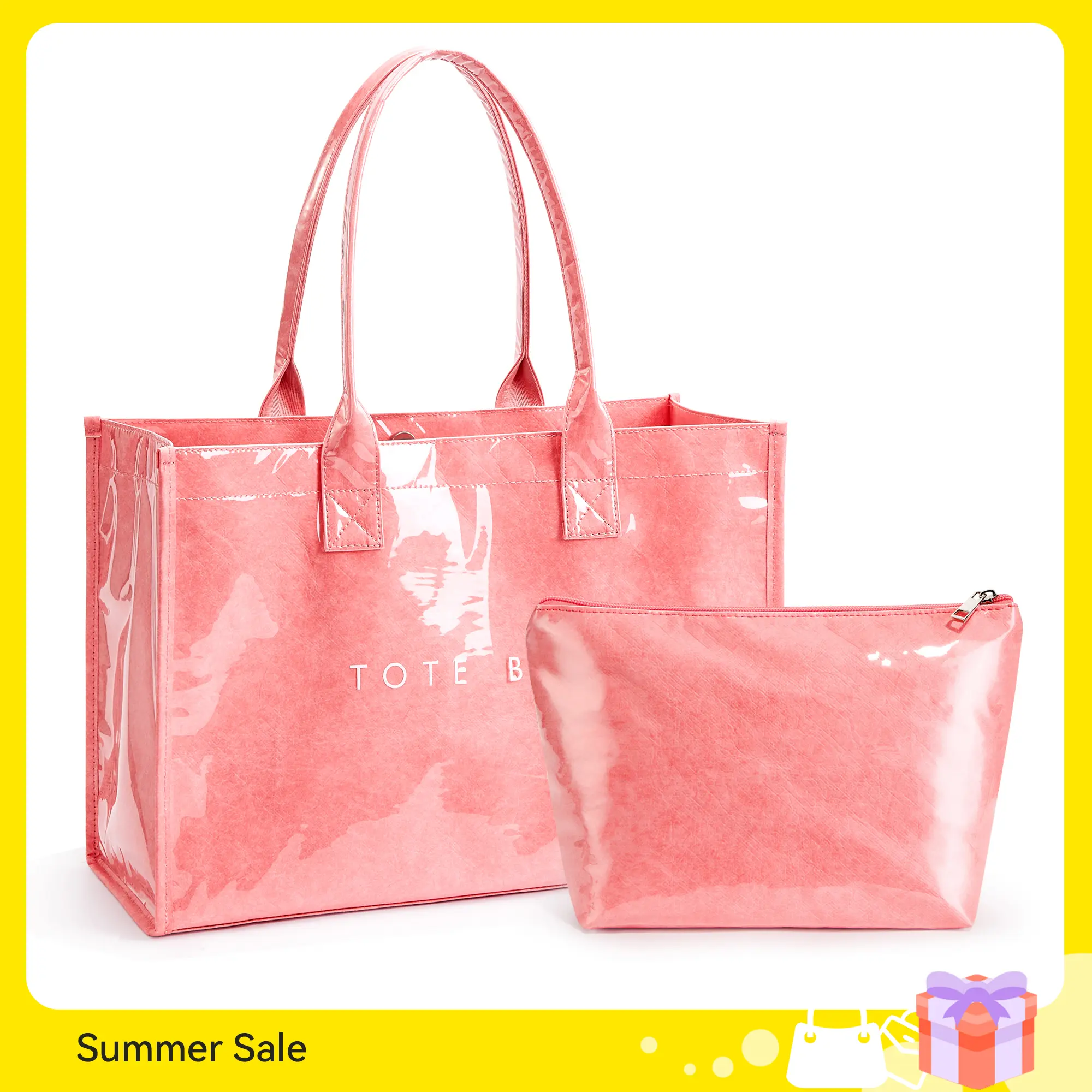 KALIDI PVC Tote Women Weekender everything fashion Bag Large Shopper Handbag Oversize Shoulder Travel Purse