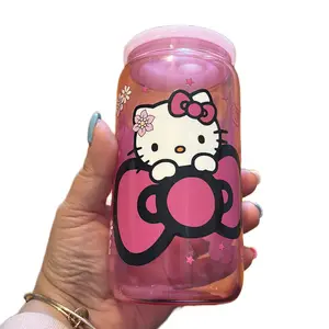 16 oz pretty kitty glass can