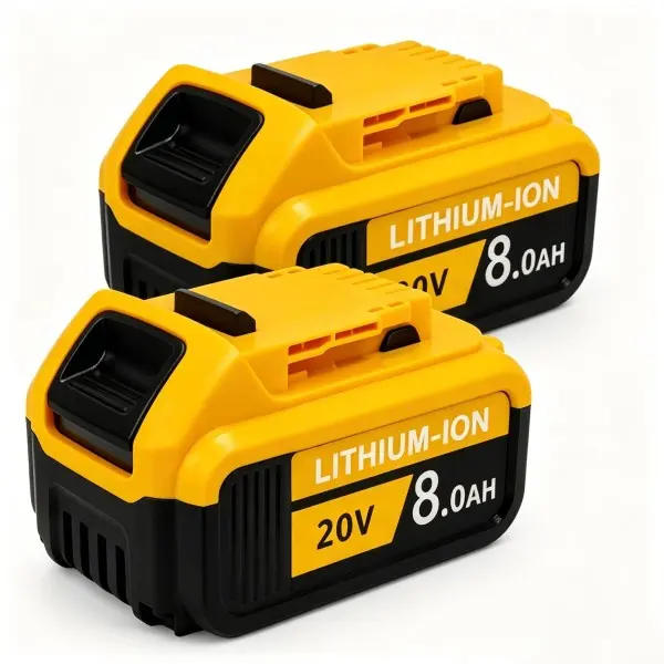8.0Ah Replacement Battery for Dewalt 20V Max Lithium Batteries DCB208 206 205 204 200, Cordless Power Tools Battery