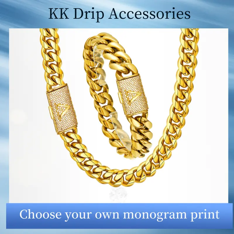 His & Hers 14mm Gold Cuban Link Initial Necklaces - Multi-Size 16/20/24/28in Bold Stainless Steel Jewelry, Everyday Wear Hip Hop Accessory, Dad Gifts