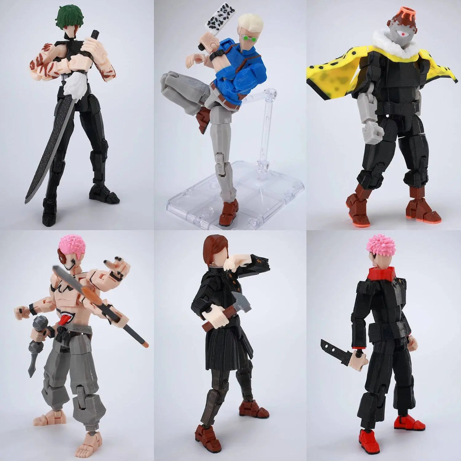 9L3D Printed Anime Jujutsu Kaisen Sukuna Yuji Yuta Satoru Gojo Lucky Dummy 13 Movable Shapeshift Action Figures Mannequin Toys 9L3D Printed Anime Jujutsu Kaisen Sukuna Yuji Yuta Satoru Gojo Lucky Dummy 13 Movable Shapeshift Action Figures Mannequin Toys