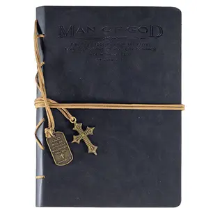 Journal, Man of God with Black Cross Charm (22880), Cross Black