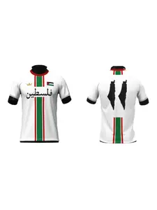 Fashion Palestine Flag Football T Shirts Trend Summer Short Sleeve National Emblem 3D Printed Sports Tees Athletic Style Activewear Loose Breathable Tops