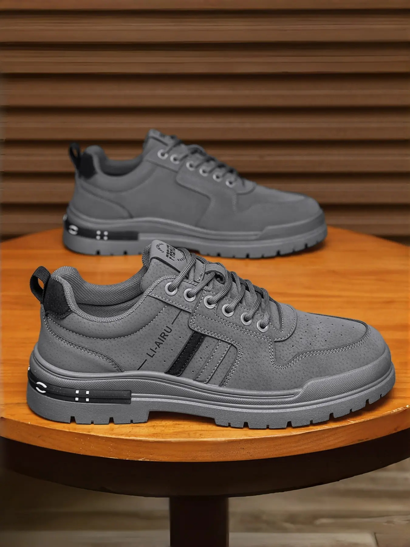 Chunky Sole Leather Boots | Slip & Abrasion Resistant
