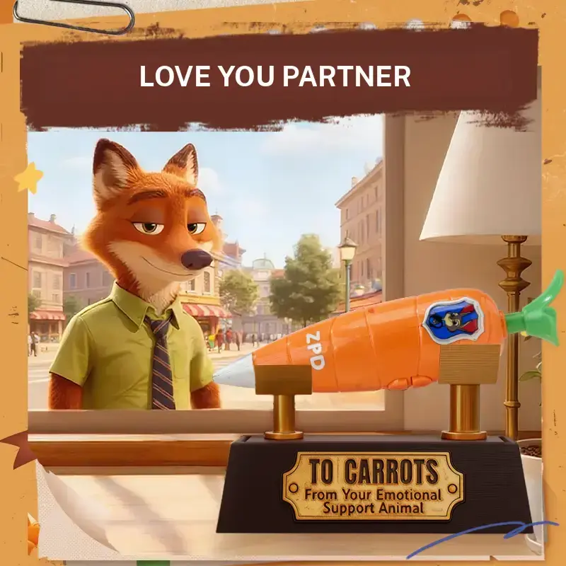 【Back to School】MINISO Disney Zootopia Judy Hopps Police Life Carrot Ballpoint Pen - Voice Recorder, Audios-Enabled, Smooth-Writing, Cute Collectible Gift for Holiday (Toys & Hobbies Educational Language Toy)