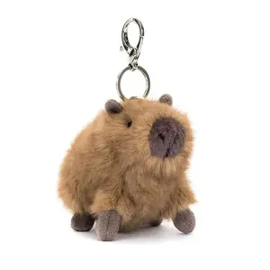 Authentic Jellycat Capybara Keychain – Stuffed Animal Keychains, Cute Animals, Fun Gift Ideas for Kids, Birthdays and Collectors, Keychains