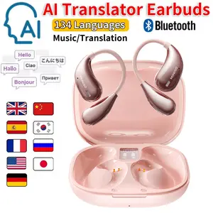MINISO  Translation wireless earbuds With APP, Open BT 5.4 headset, Support 135 languages, Real-time translation headset, Gaming BT headphones, HIFI sound quality, Need downloading APP to use translation function, Support Android and IOS