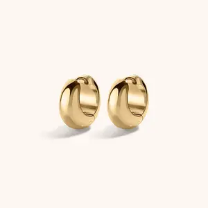 Dewdrop Huggie Hoops in Titanium
