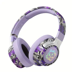 Graffiti Wireless E-Sports Headphones With LED Light, Immersive HIFI Stereo Sound with Deep Bass, Ultra-Long Battery Life No-Lag Over-Ear Headset, Universal Compatibility, Perfect Gift for Gaming, DJ, Music