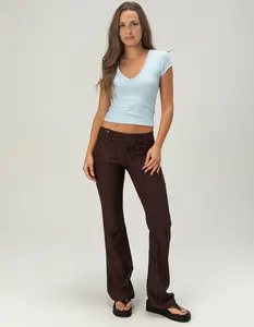 FULL TILT Womens Low Rise Pinstripe Bootcut Pants