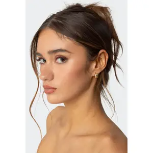 Half Hoop Chunky Stud Earrings