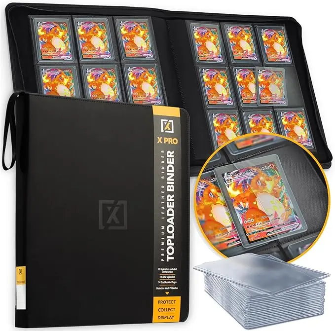 Toploader Binder | Holds 252 Toploaders | 20 Toploaders INCLUDED