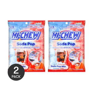 HI-CHEW Japanese Soda Cola Flavor Chewy Candy - 2 Packs, 80g Each | Delicious & Chewy Treats