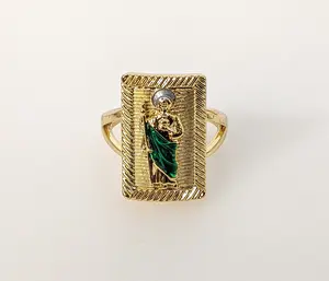Plated Multicolor Saint Jude Ring