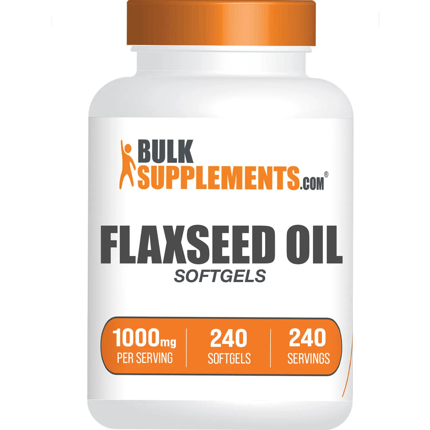 BULKSUPPLEMENTS.COM Dietary Flaxseed Oil Softgels - 1000mg per Serving - Anti-Inflammatory Support - Beauty Supplement, Hair Boost Supplement - Gluten-Free, Sugar-Free with Glycerin - 240 Count