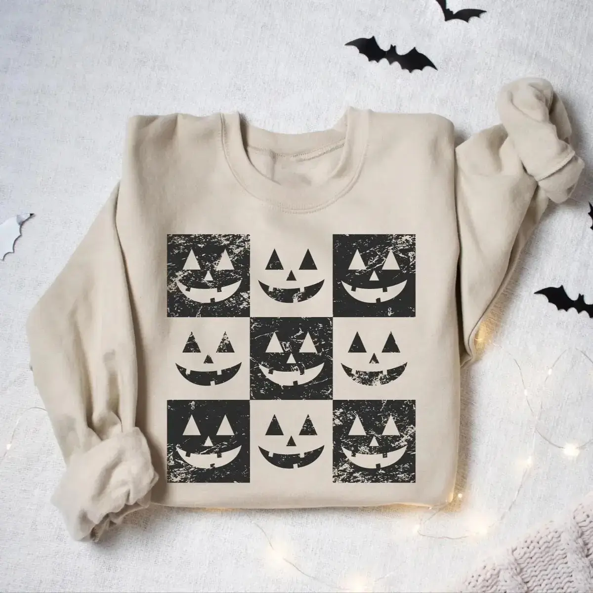 Pumpkin Faces Halloween Sweatshirt or Tshirt, Retro Pumpkin Family Crewneck, Spooky Season Halloween Sweatshirt, Vintage Fall Apparel, Cozy Autumn Outfit, Halloween Party Gift for Women & Men - TrendWear USA