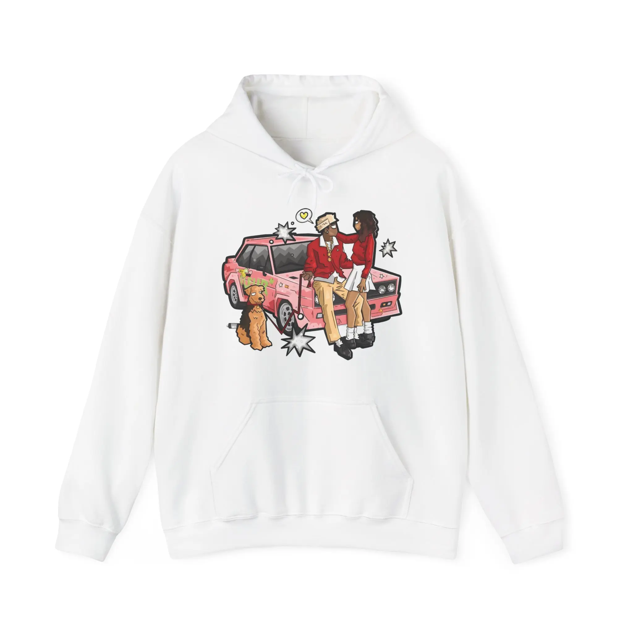 Men's Vintage Tyler Inspired Heavy Blend Hoodie - Plush Kangaroo Pocket, Oversized Casual Cotton Fabric, Stylish Menswear Top, Sweatshirts, Tops