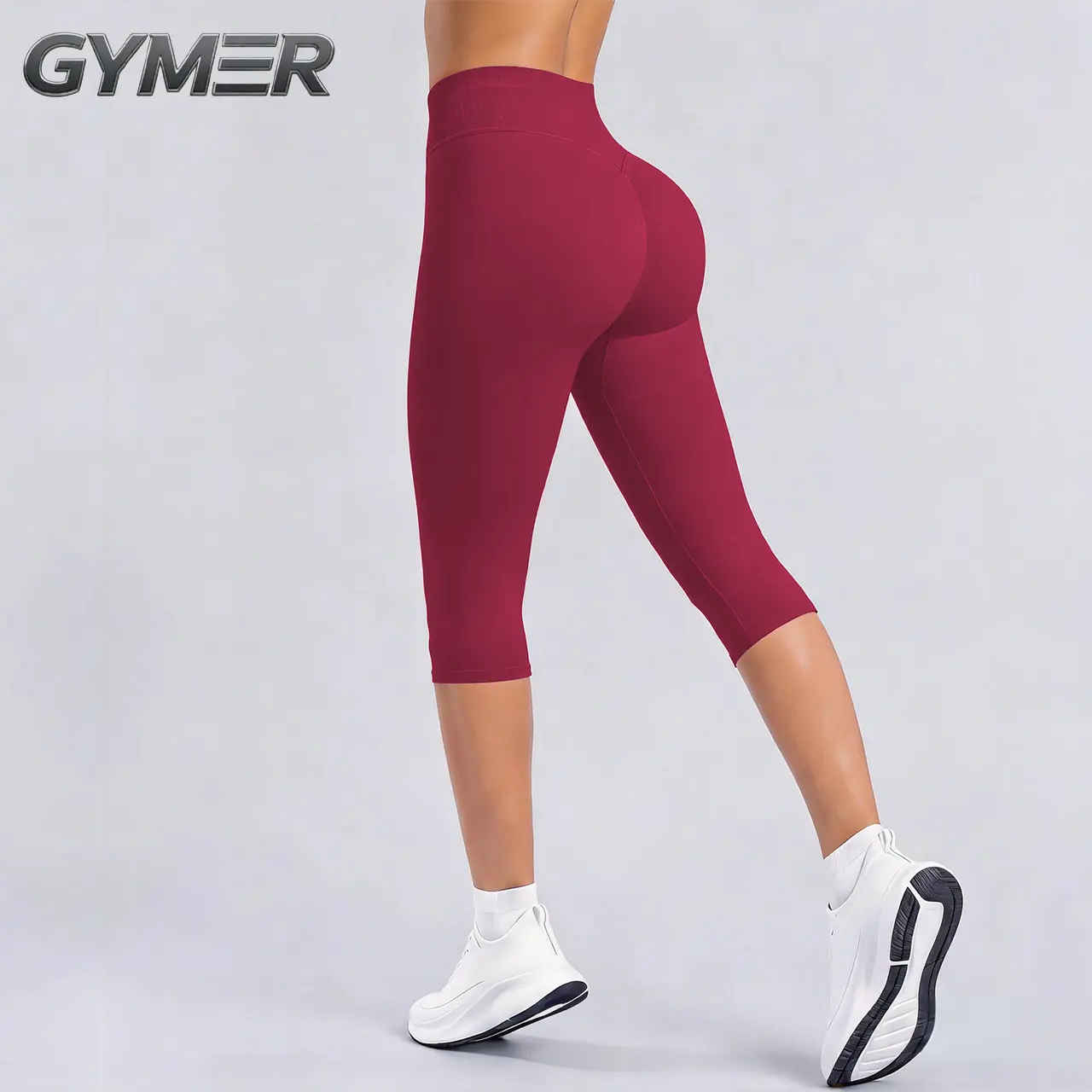 GYMER High Waisted Capri Leggings for Women Tummy Control Yoga Pants Casual Athletic Lounge Activewear