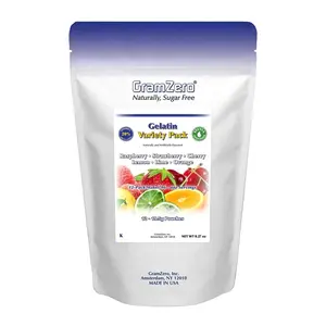 GramZero Variety (Raspberry, Strawberry, Cherry, Lemon, Lime, Orange) Sugar Free Gelatin Mix 12-Pack, Zero Carb Dessert, Stevia Sweetened