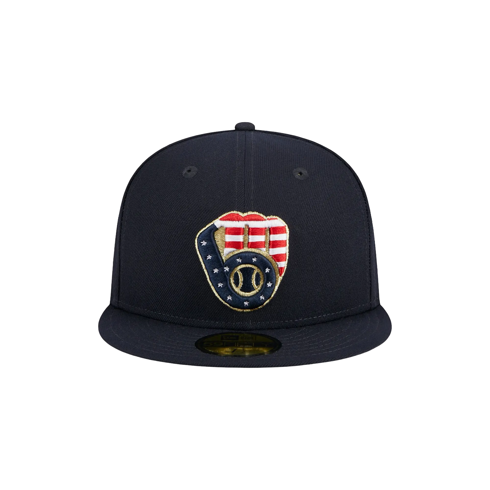 59FIFTY Milwaukee Bucks Fourth Of July Fitted Hat "Navy / Grey - Under Brim" NE908