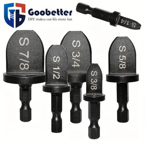 7 Pcs HVAC Repair Kit, Copper Pipe Expander Swaging Tool Set, Manual Tube Swage Tool with Expander Boring Bits for Soft Copper Tubing 1/4", 3/8", 1/2", 5/8", 3/4", 7/8", 1/4"-7/8" Bits Set,Hand Tools for DIY Repair & Home Use
