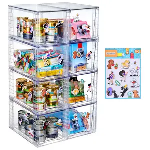 [Live Only] Vtopmart 6-8 Pack Transparent Stackable Drawer Organizer for Kitchen, Pantry, Makeup, Bathroom Storage Bins, Valentines Gift Ideas