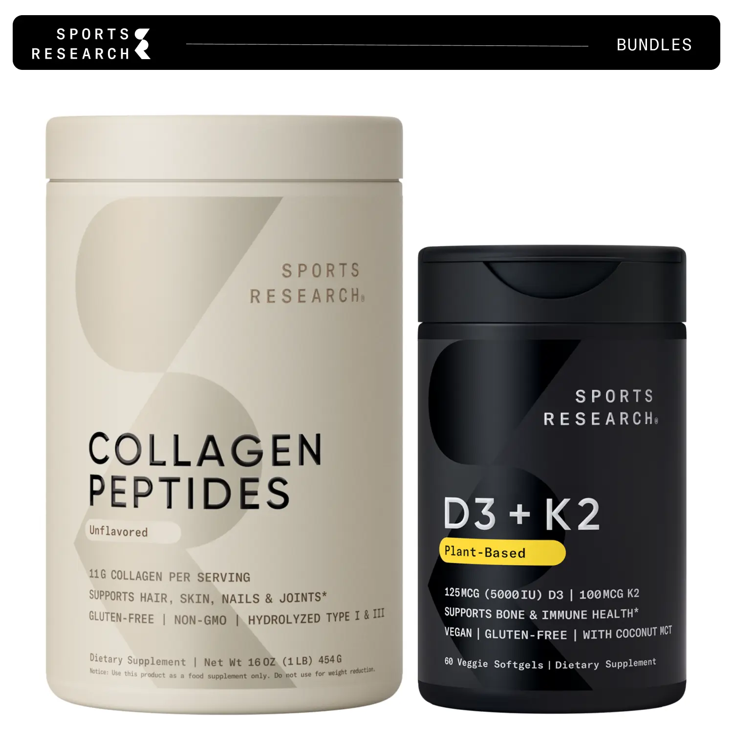 Collagen Peptides + Vitamin D3 + K2 Bundle