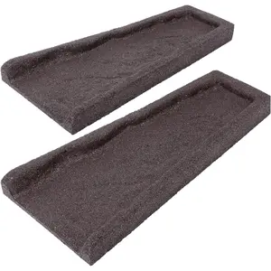 2-Pack Rubber Downspout Splash Guard Rain Gutter Downspout Drain Tray Brown