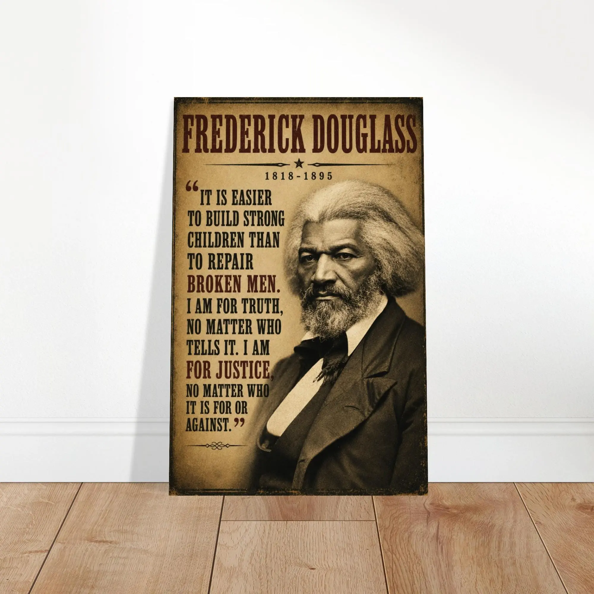 Frederick Douglass Inspirational Quotes Poster, Canvas Wall Art, Aesthetic Home Decor, Modern Wall Decor