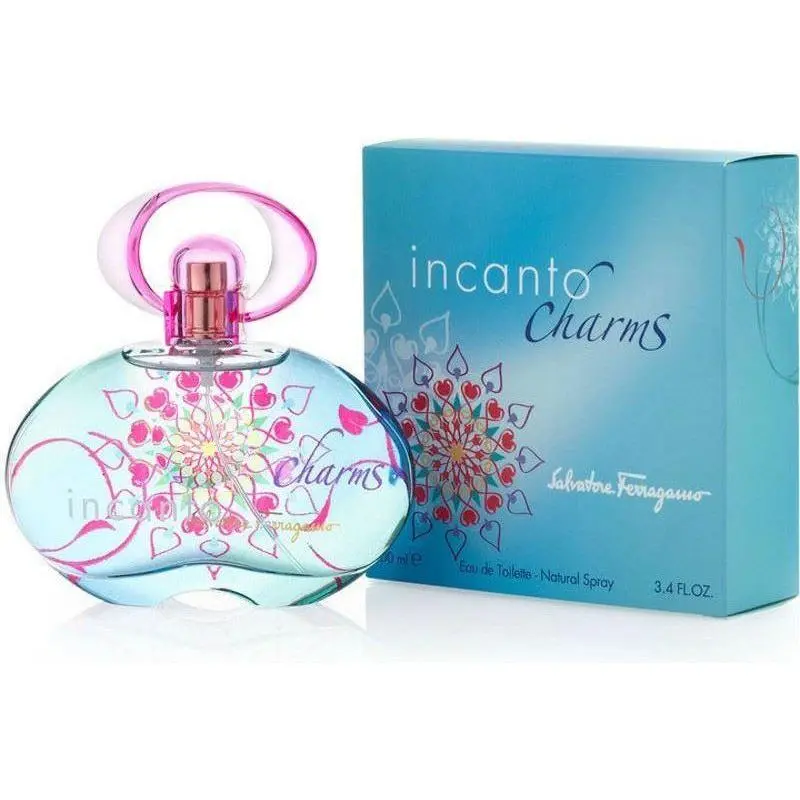 SALVATORE FERRAGAMO Incanto Charms Women's Floral Fruity Fragrance - Exotic Passion Fruit, Jasmine-Themed Fruity Perfume, 3.4 fl oz, New in Box, Fruity Women's Fragrance