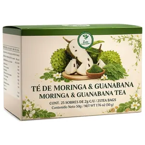 Moringa y guanabana te (té de moringa y guanábana) 25 bolsitas de té, veganas, 100% naturales, hecho en mexico Tea Tea