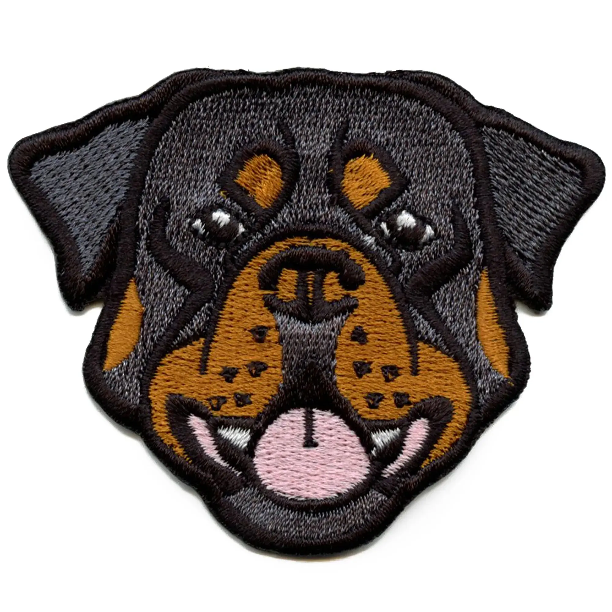 Rottweiler Head Patch Rottie Dog Breed Embroidered Iron On