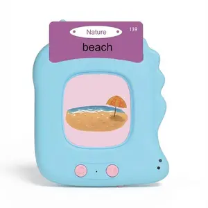 Educational Bilingual Talking Flash Cards Toy | 224 English & Spanish Vocabulary Sight Words | Autism & Speech Delay Learning Games | Preschool Toddler Sensory Toys | Travel Gifts for Boys & Girls