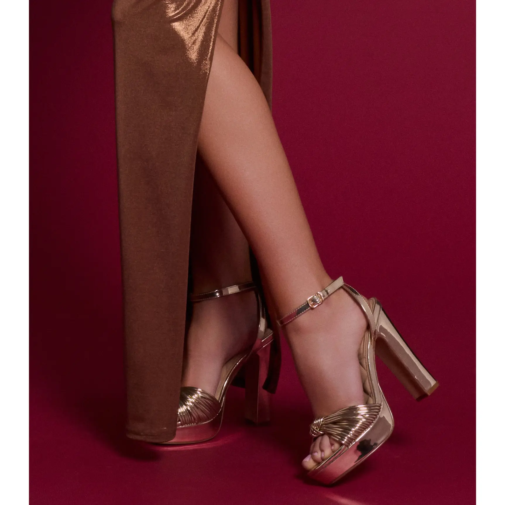 Extra Shine Platform Block Heels Extra Shine Platform Block Heels