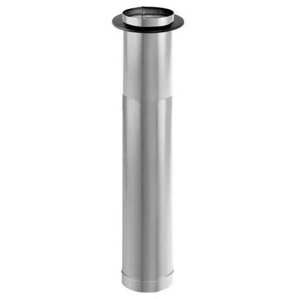 DuraVent 6DBK-TLSS 6 in. Black Telescoping 44-68 in. Stainless Steel Single Wall Pipe