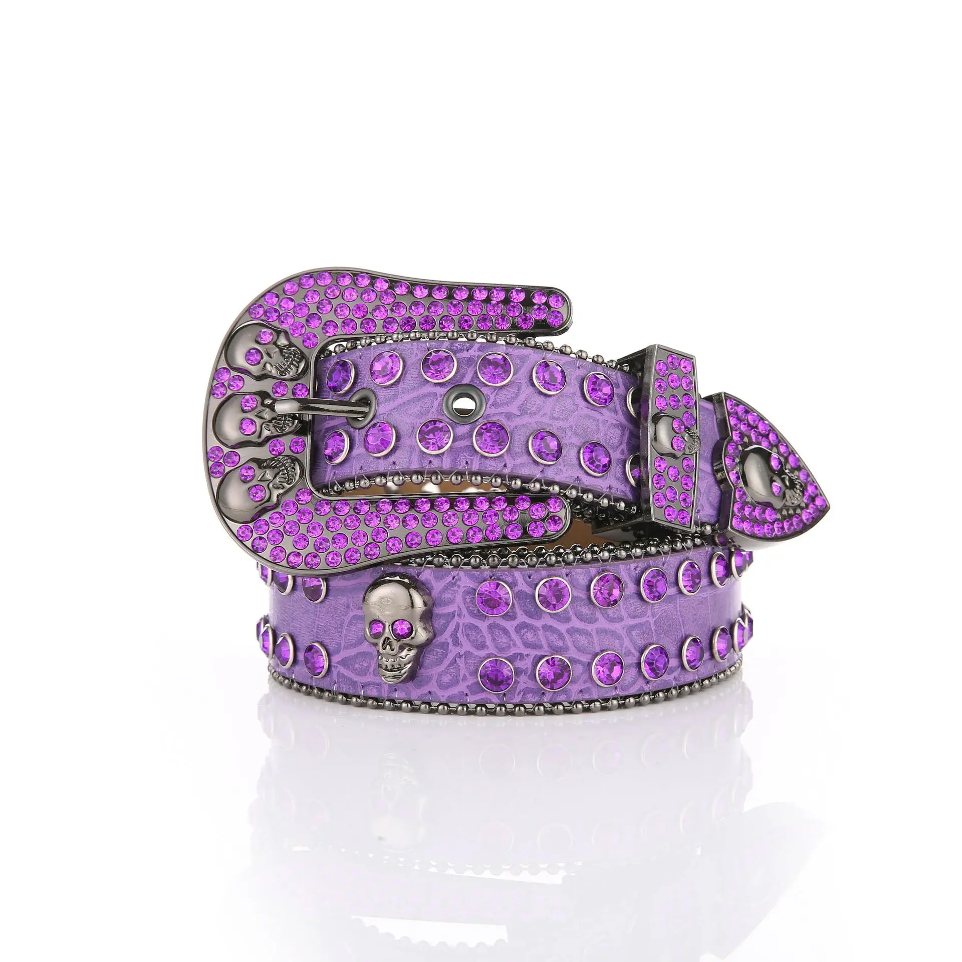 Women's Leopard Print Rhinestone & Sequin Belt, Wide Preppy (JK Style) PU Leather Strap for Parties, Daily Travel & Photo Ops