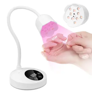 UV Nail Lamp: Mini UV Light for Gel Nails Polish Luminoza 30mW/cm² Rechargeable LED Nail Light Nail Dryer with 4 Timers & Auto Sensor, Fast Curing Goosenecks Lamp for Home DIY Manicure for Gifts for Women