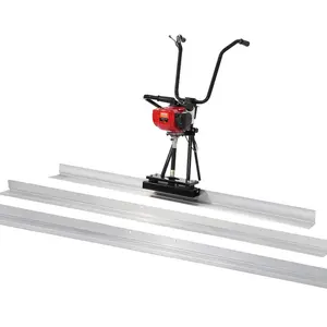 VEVOR Gas Concrete Power Screed, 6ft/8ft/11ft Aluminum Board Straight Edge Bar Set, 4 Stroke Cement Finishing Vibrating Motor w/ Height Adjustable Handles, High Efficient Concrete Tool 6500RPM