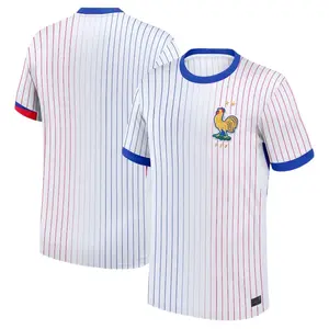 France 2526 Away Style Football Jersey – White Stripe Soccer Shirt