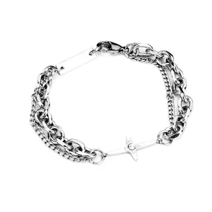 Star Cross Bracelet for Men Women Fashion Jewelry Inspirational Christian Gift