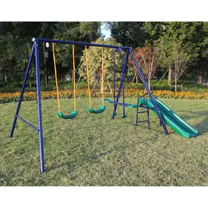 Aobtkel  3-in-1 Kids Outdoor Play Set - Belt Swing, Slide, Glider for Backyard Outdoor Play Sets