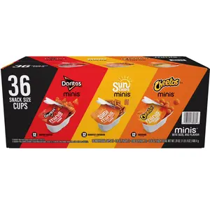 Frito-Lay Frito Lay Snacks Minis Action Cup Variety Mix, Doritos Nacho Cheese, Sun Chips Harvest Cheddar, Cheetos Cheddar, 36 ct.