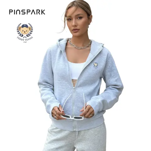 Pinspark & Teddy autumn warmth Minimalist Hoodie Womens Zip Up Hoodies Jackets Cropped Sweatshirts Fleece Fall Outfits Casual Comfy Y2k Tops Winter Clothes 2025 Tracksuit style inspiration trendy fall outfits seasonal wardrobe update