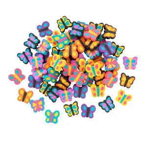 3/4" Bulk 300 Pc. Colorful Butterfly-Shaped Mini Rubber Erasers