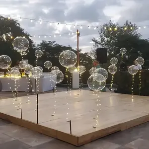 10/20 Pack LED Balloons, 20 Inches Light Up Balloons, Clear Helium Bobo Balloons, Glow Bubble With String Lights for Valentines Day, Halloween, Christmas, Wedding, Birthday Party Decoration