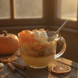 Pumpkin Vanilla & Marshmallow Scented Candle for Cozy Fall Atmosphere Decor