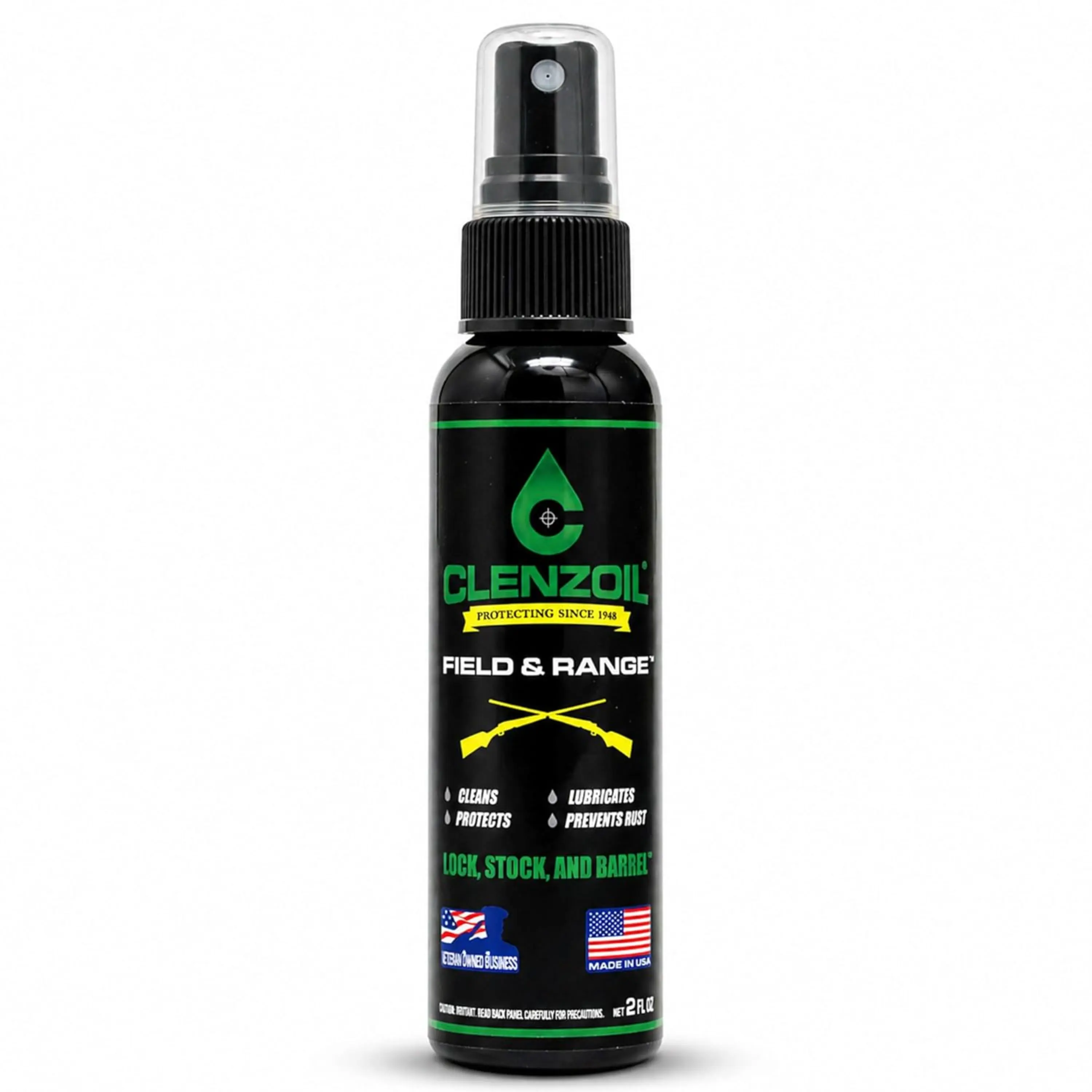 Clenzoil Field and Range CLP 2oz Fine Mist Spray Bottle, Wood-Safe Protective Cleaner for Automotive & Motorcycle Engine Care