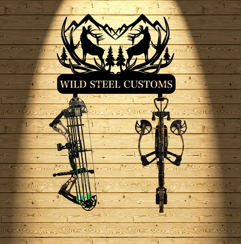 Custom METAL BOW HOLDER, Metal Bow rack, Personalized metal bow holder, Metal