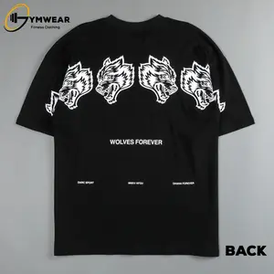 Ohana Wolves Forever Oversized T-Shirt, Unisex Cotton Graphic Tee, Vintage Wolf Streetwear Shirt